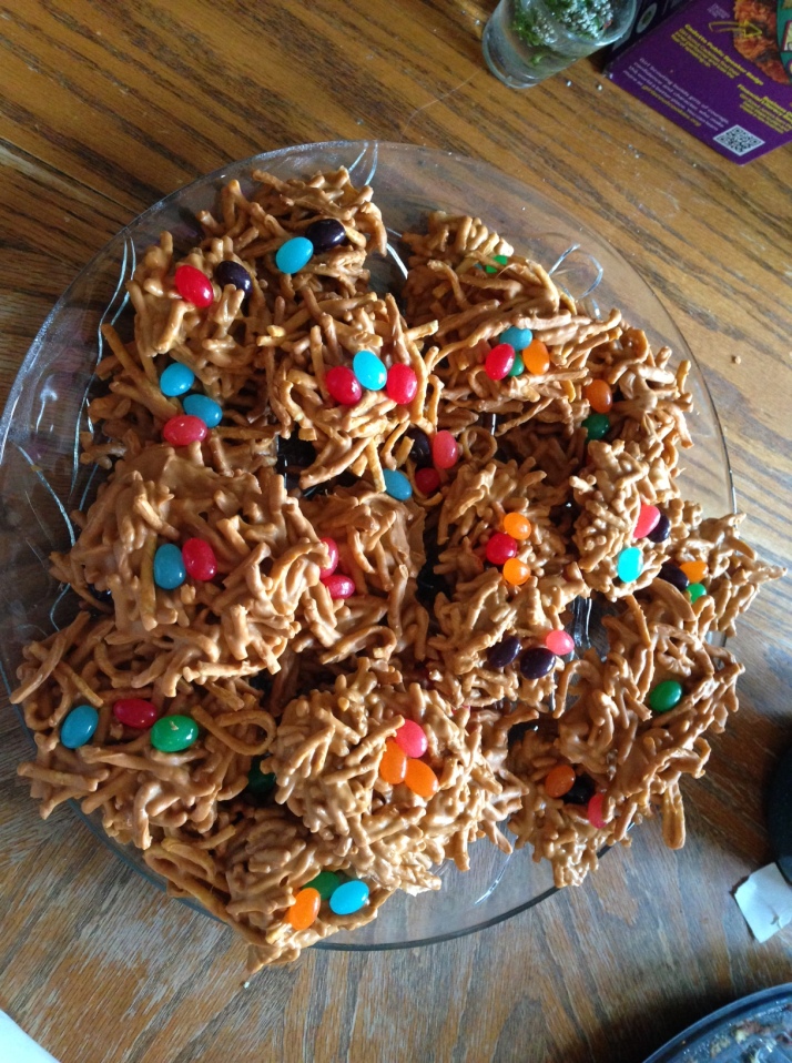 A plate of Easter nests.