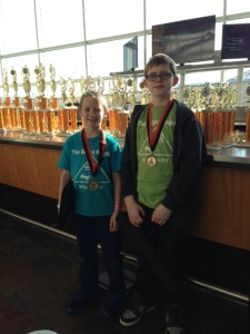 T and S after finishing up the chess tournament.